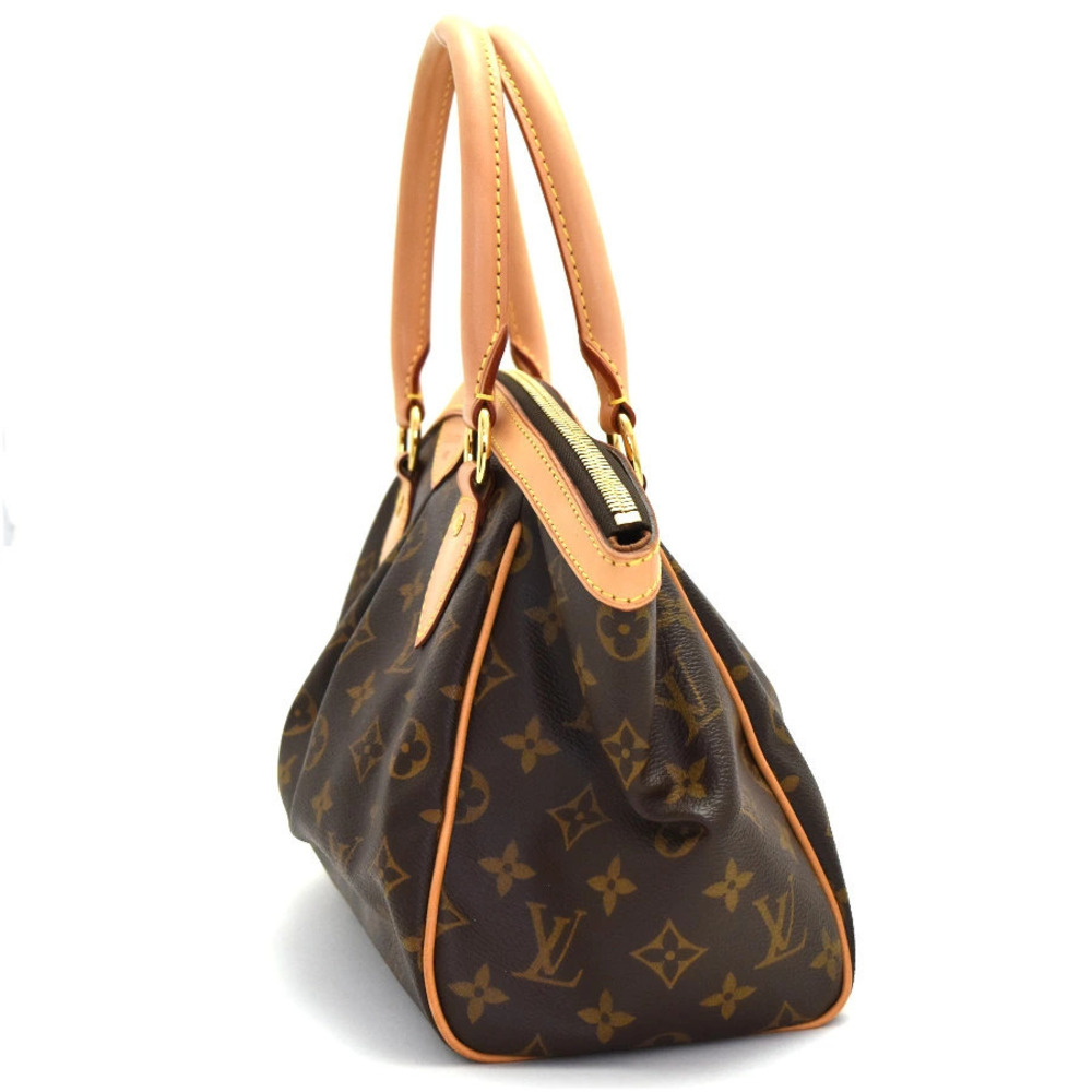 Louis Vuitton Tivoli Brown Canvas Leather Monogram Handbag